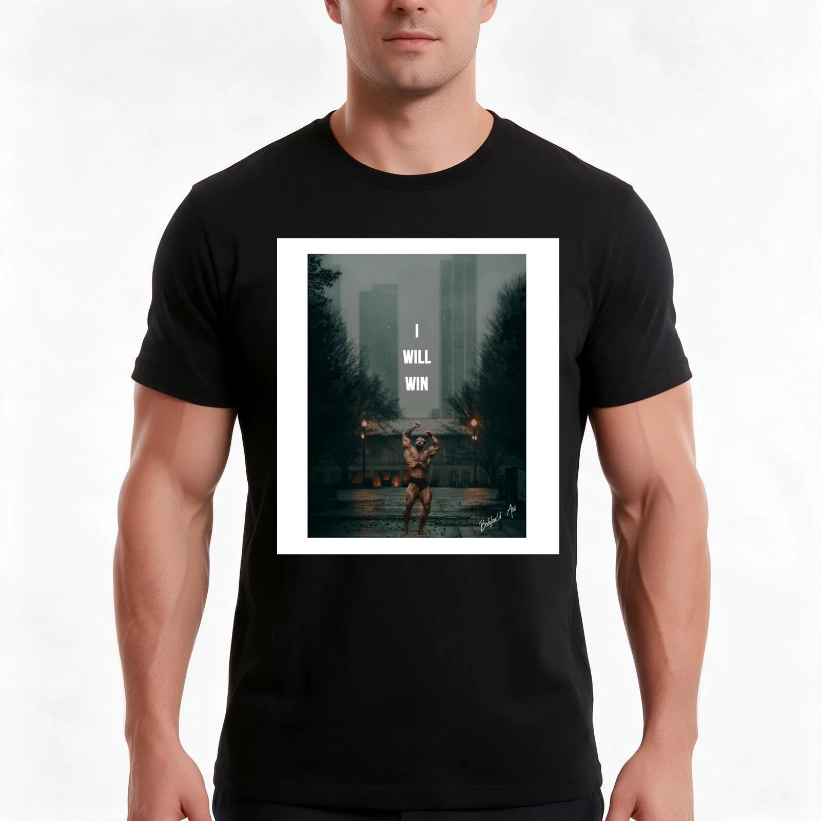 I Will Win - Chris Bumstead Doing The Myth Pose Sleeveless Top T-Shirt, Summer Casual Cotton Tee, Oversized Streetwear Tops