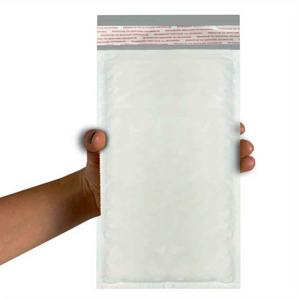 Poly Bubble Mailers for Small Businesses to Package and Mail Jewelry Cosmetics, White, (4 x 8 in), 150-Count