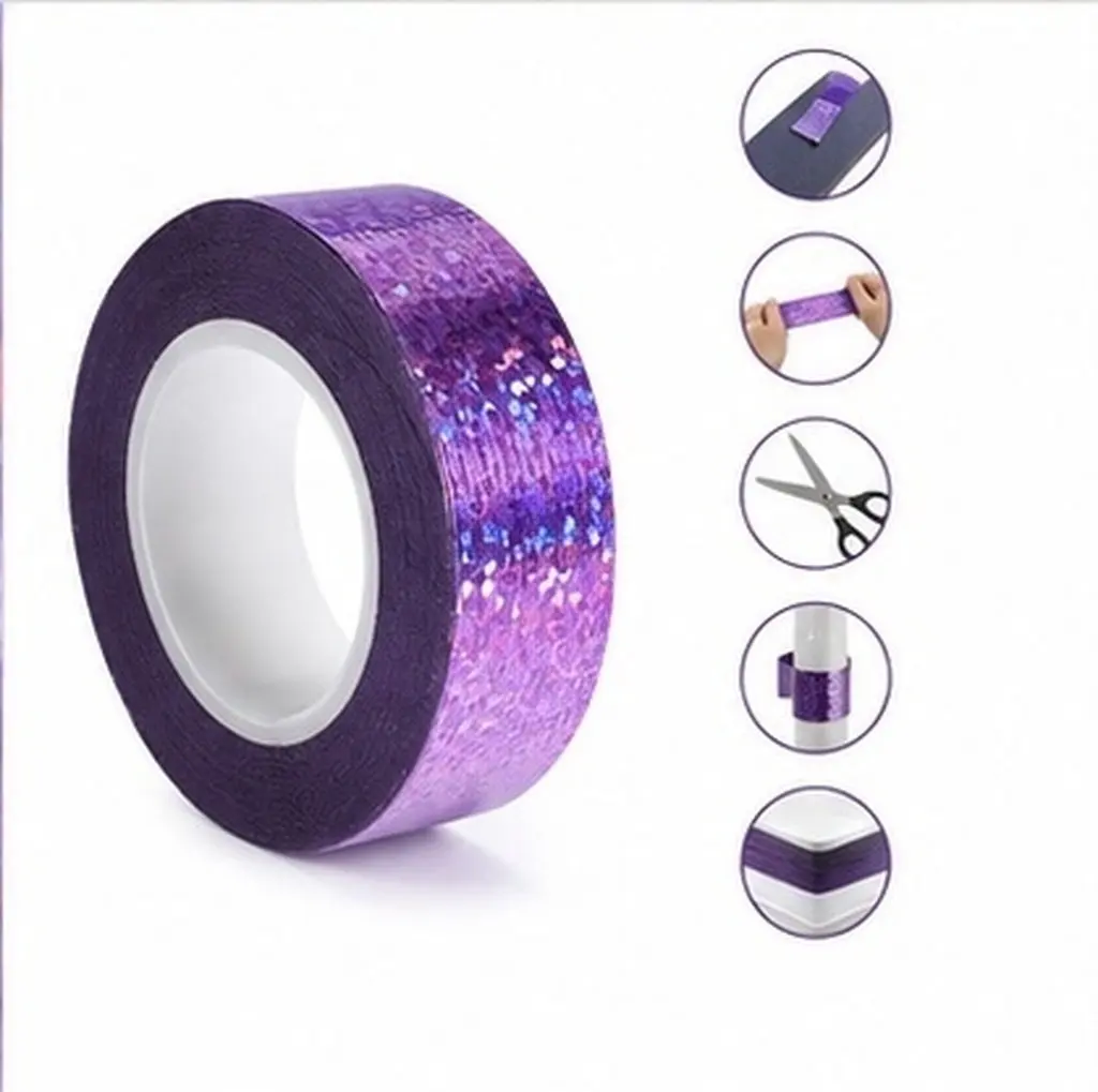 3 Rolls Laser Cloth Duct Tape Colored Heavy Duty Strong Adhesive Anti Tear Multi Function Repair Sealing Decor Tape Bulk