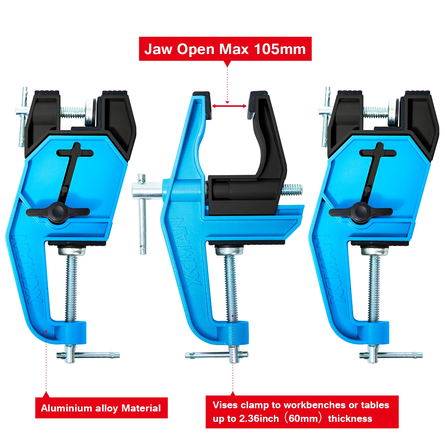 XCMAN Alpine Ski morse PRO per la messa a punto degli sci e la ceretta ad angolo e altezza regolabili resistenti e stabili-la ganascia si apre fino