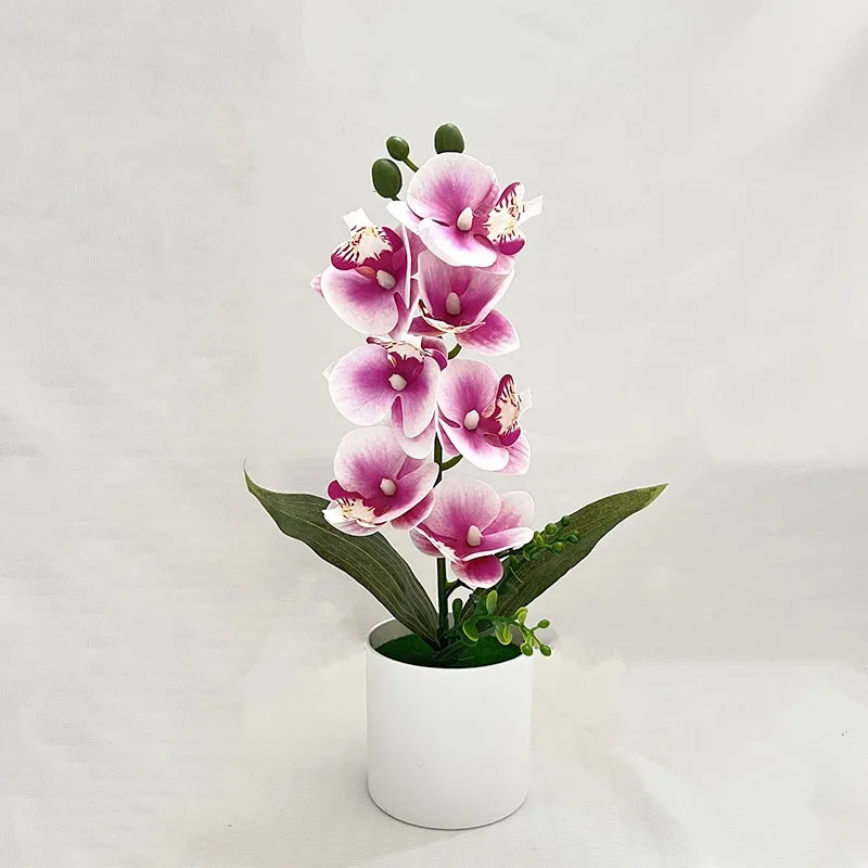 Simulierte Blume Schmetterling Orchidee Topfpflanze 7-Blume Neue Chinesische Dekoration Orchidee Hochzeit Gefälschte Blume Set Dekoration – Detail 7