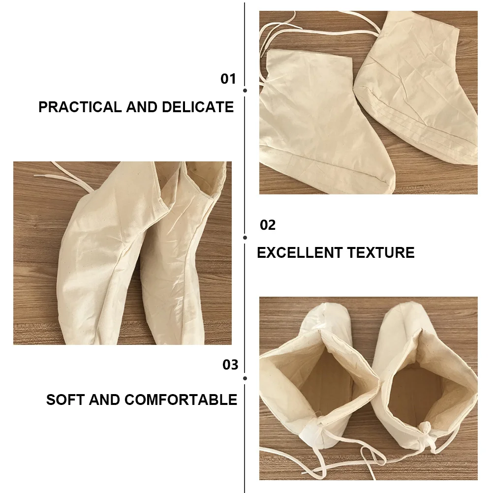 

1Pair Labor Protection Socks Special Rain Boots Foot Cover 26Cm Lace-Up Pure Cotton Breathable Sweat-Absorbent Inner Foot Cover