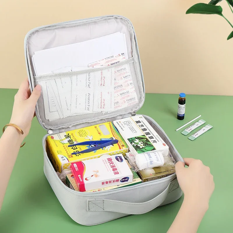 Large Capacity Medicine Storage Bag Portable Thickened Family First Aid Kit Medicine Boxes Travel Camping Pill Pouch Accessories