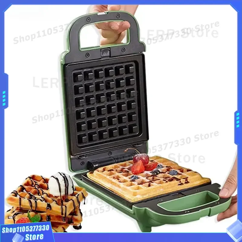 Portable Sandwich Maker with Non Stick Removable Plates Double Sided Heating Breakfast Machine Indicator Light Kitchen