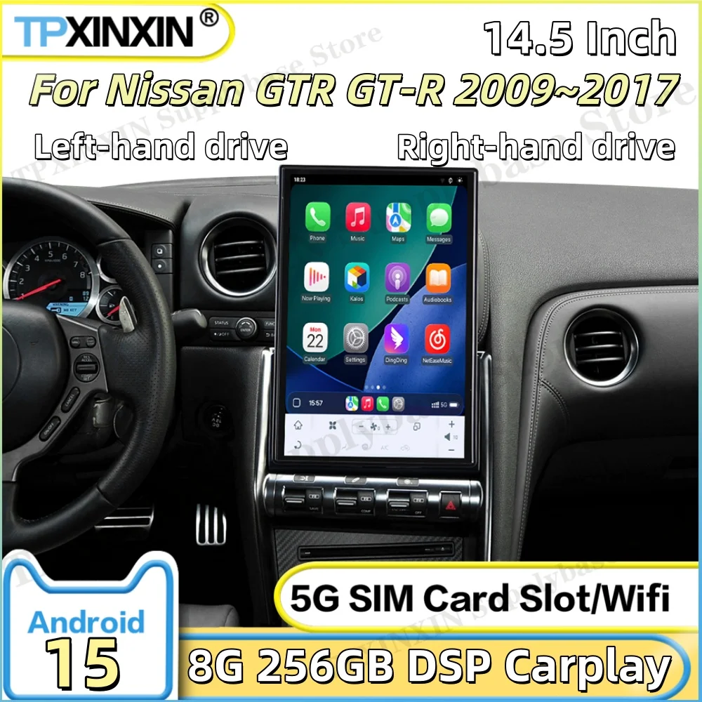 

Автомагнитола для Nissan GTR GT-R 2009~2017 с Android Auto, CarPlay, мультимедийным HD-экраном, GPS-навигацией и головным устройством