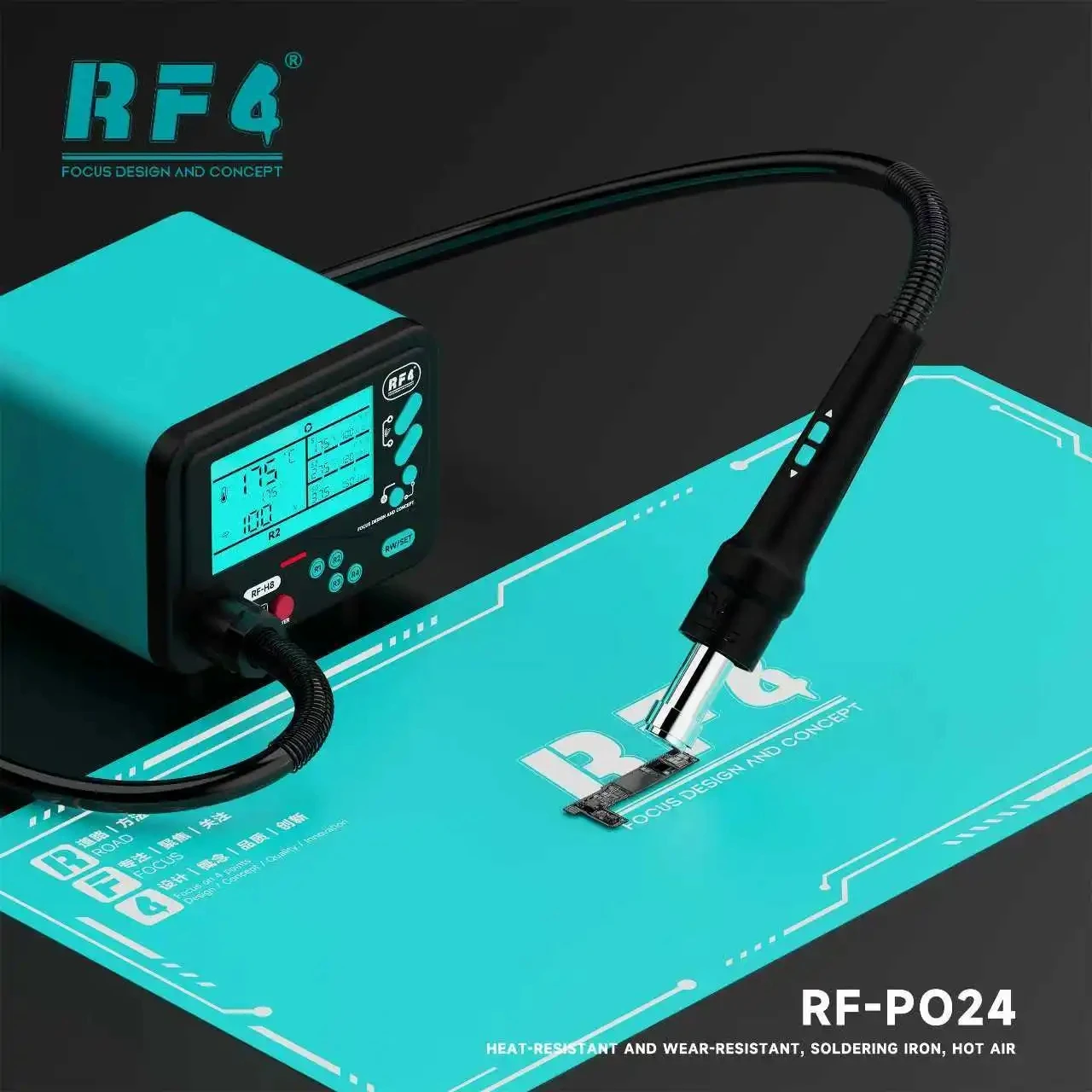 RF4 RF-PO23 RF-PO24 Anti-static Heat-resistant Soldering Silicone Pad for Mobile Phone Repair Motherboard CPU BGA Chip Welding