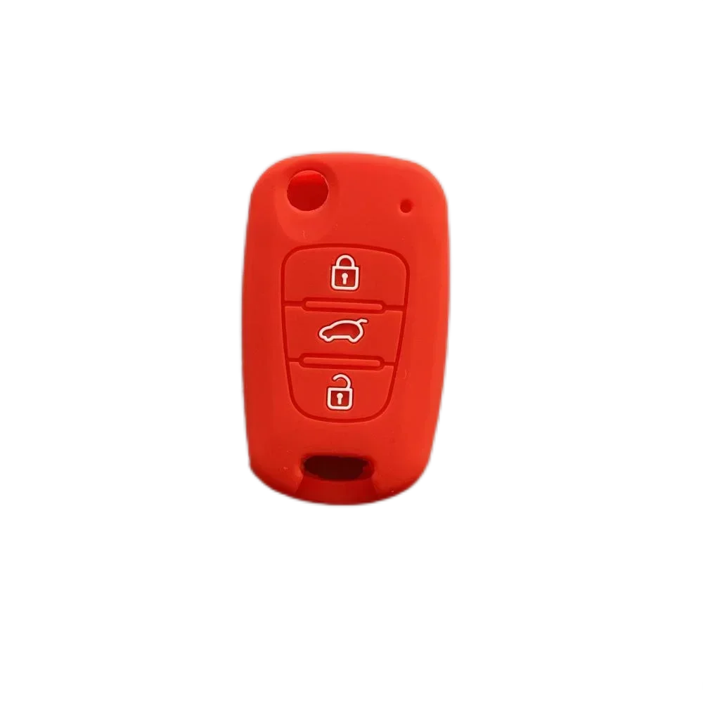 For Hyundai Elantra Accent I20 I30 Ix20 Ix35 Kia Sportage Rio3 Soul Optima Ceed Pro K5 K2 Silicone Car Key Case Cover Keychain