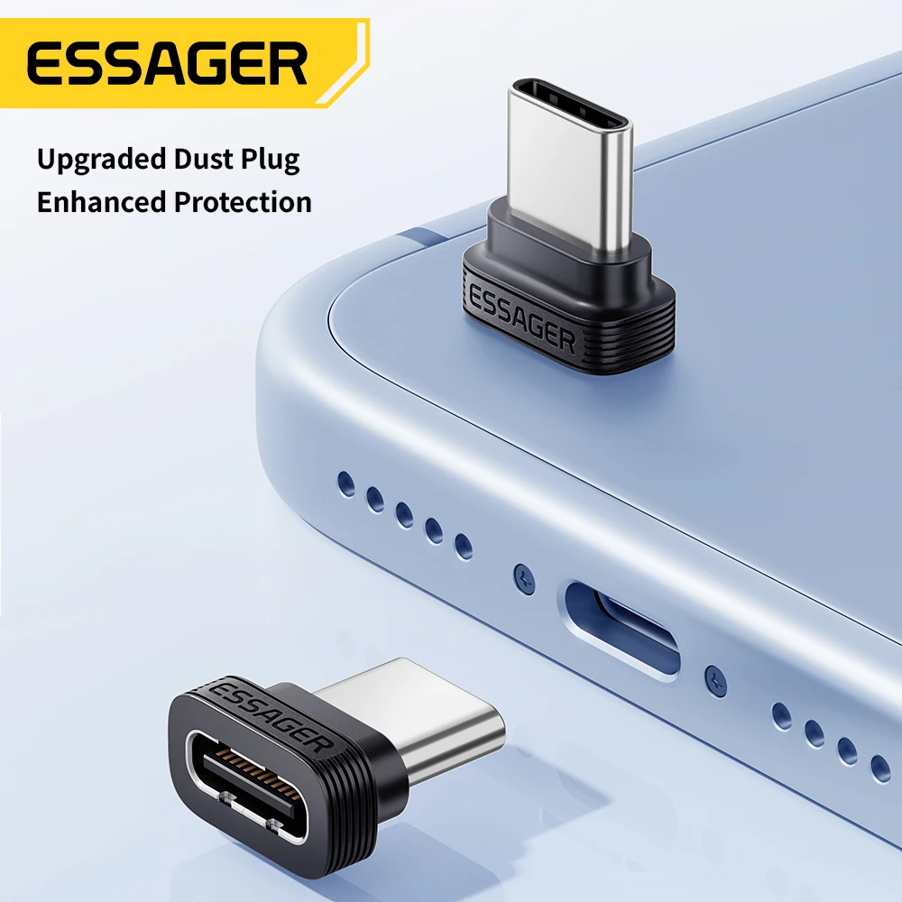 Essager Typ-C Schutzstaubstecker Typ-C zu Typ-C OTG-Adapter unterstützt Lade- und Datenübertragung, staubdichte Abdeckung für iPhone 17