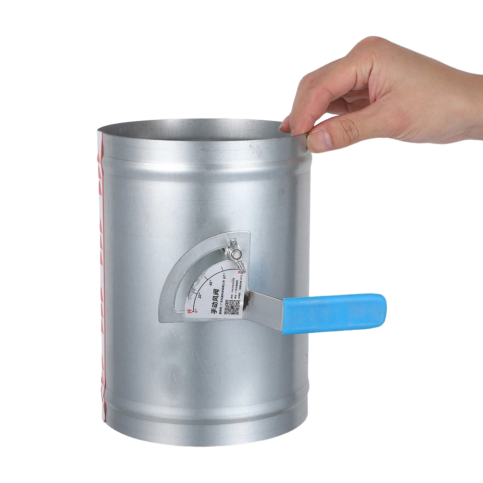 

Duct Volume Damper Stainless Steel Manual Airflow Control Valve for Fireplace Hvac Air Quality Improvement High Temperature