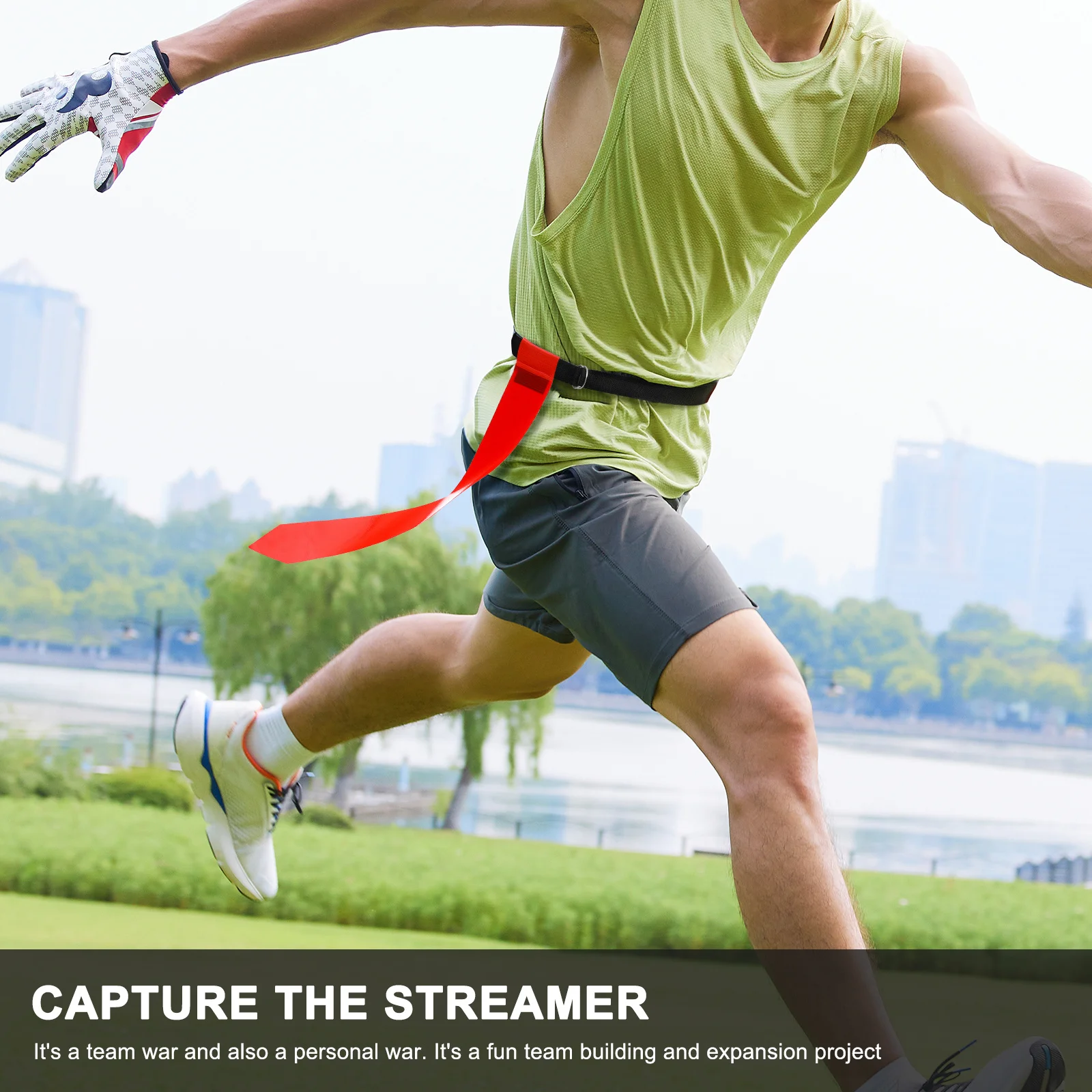 

10Pcs Football Belts and Flags Set Easy Attach Hook Loop for Team Games Capture Flag Training Adjustable Design