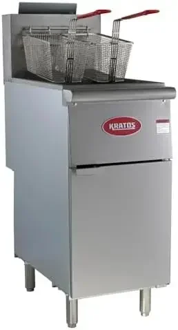 

Kratos Commercial Deep Fryer (Liquid Propane) - Three Heating Tubes, Floor Standing, 40 lb. Capacity, 90,000 Total BTU,