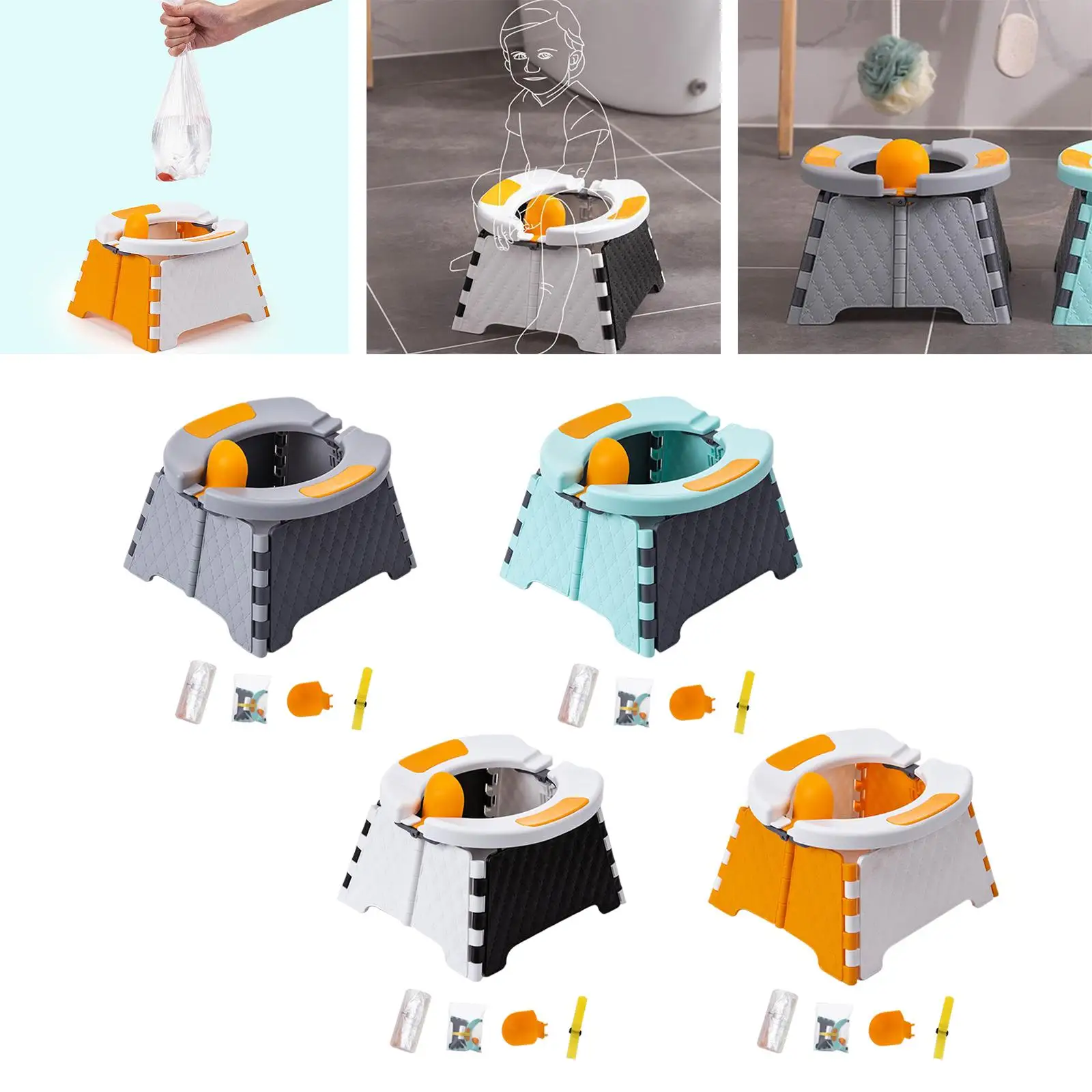 

Travel Potty Toilet Chair Seat Folding in Car for Toddler Kids Convenient