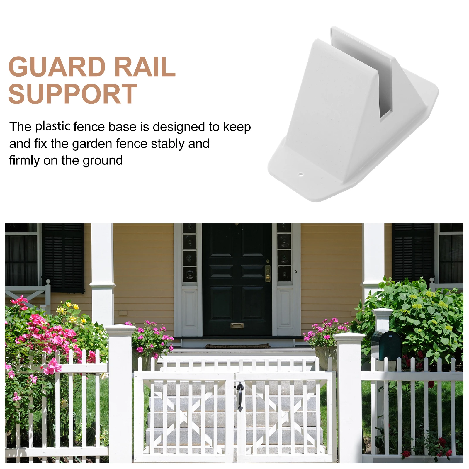 

2Pcs Plastic Garden Fence Base Stable Anti- Holder Fence Parts Durable Supplies Fences Base Kit Garden Accessory