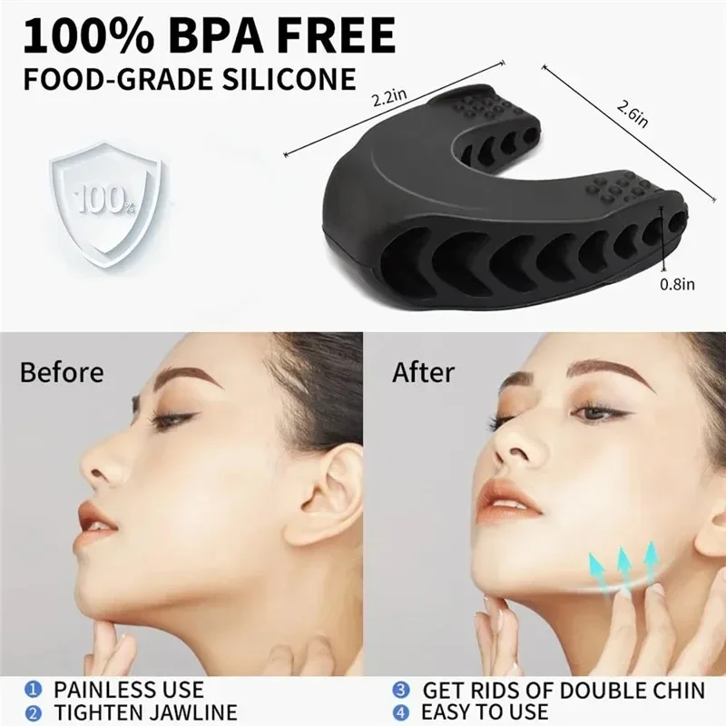 U Shape Jaw Exerciser New Facial Mouth Jawline Face Fitness Muscle Chew Ball Bite Breaker Training Equipment image 2