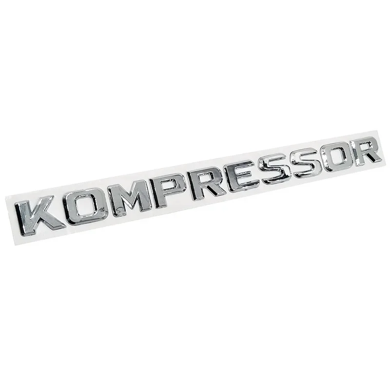 Chrom Kunststoff KOMPRESSOR Logo Abzeichen Emblem 3D Aufkleber für Mercedes Benz SLK CLK ML GL A B C E S Klasse CL55 SLK200 C180 CLC200