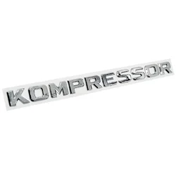 Chrome Plastic KOMPRESSOR Logo Badge Emblem 3D Sticker for Mercedes Benz SLK CLK ML GL A B C E S Class CL55 SLK200 C180 CLC200