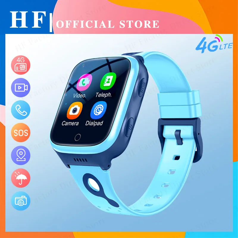 Kids 4G Smart Watch 1000mAh SOS GPS Location Video Call WiFi Sim Card SmartWatch For Children Camera IP67 Waterproof Baby