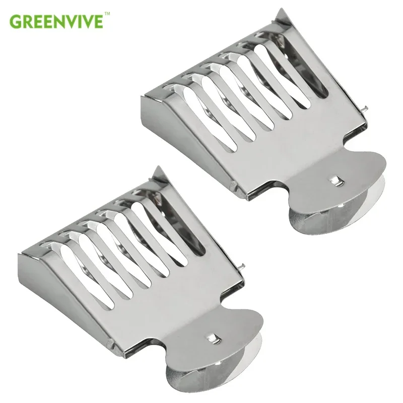 2PCS Stainless Steel Clip Bee Cage Beekeeping Queen Cage Queen Bee Catcher Beekeeper Equip Isolation Room Beekeeping Tools