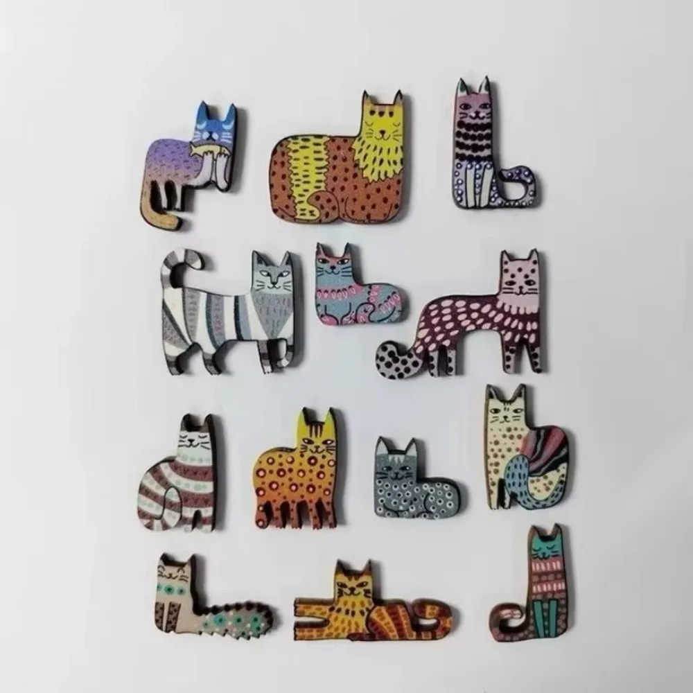 새로운 불규칙한 고양이 퍼즐 나무로 만든 다채로운 귀여운 퍼즐 교육용 게임 두뇌 자극 어린이 생일 선물