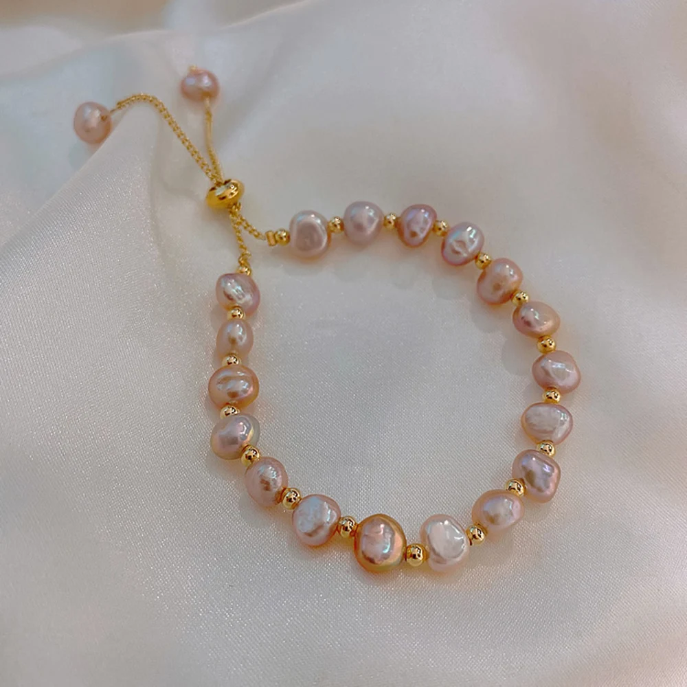 Elegant Pearl Bracelet Baroque Simulated Pearl Women Bracelet Bangles Ladies Fashion Charm Jewelry For Birthday Party Gifts