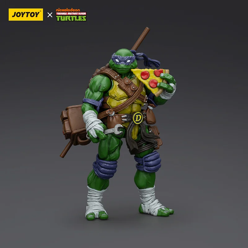 100% Genuine Joytoy Teenage Mutant Ninja Turtles 4 Pack Set Leonardo 1/18  Poseable Action Figure Michelangelo Raphael Model Kit - Image 4