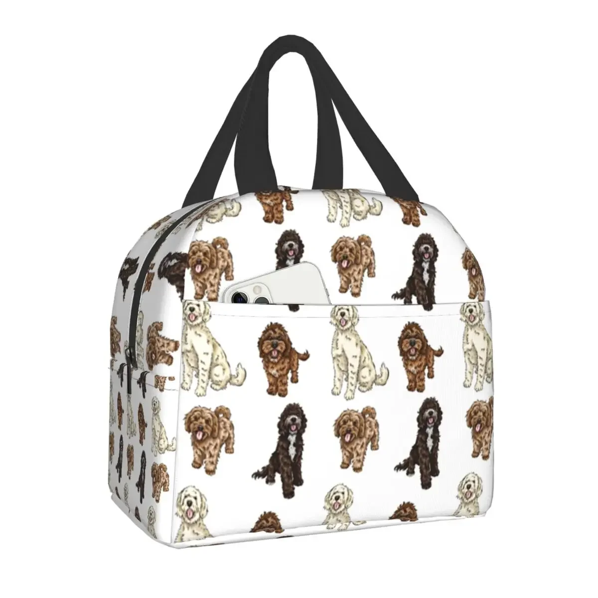 Poodle Cross Collection Insulated Lunch Bag for Women Waterproof Labradoodle Sproodle Thermal Cooler Lunch Tote Office School