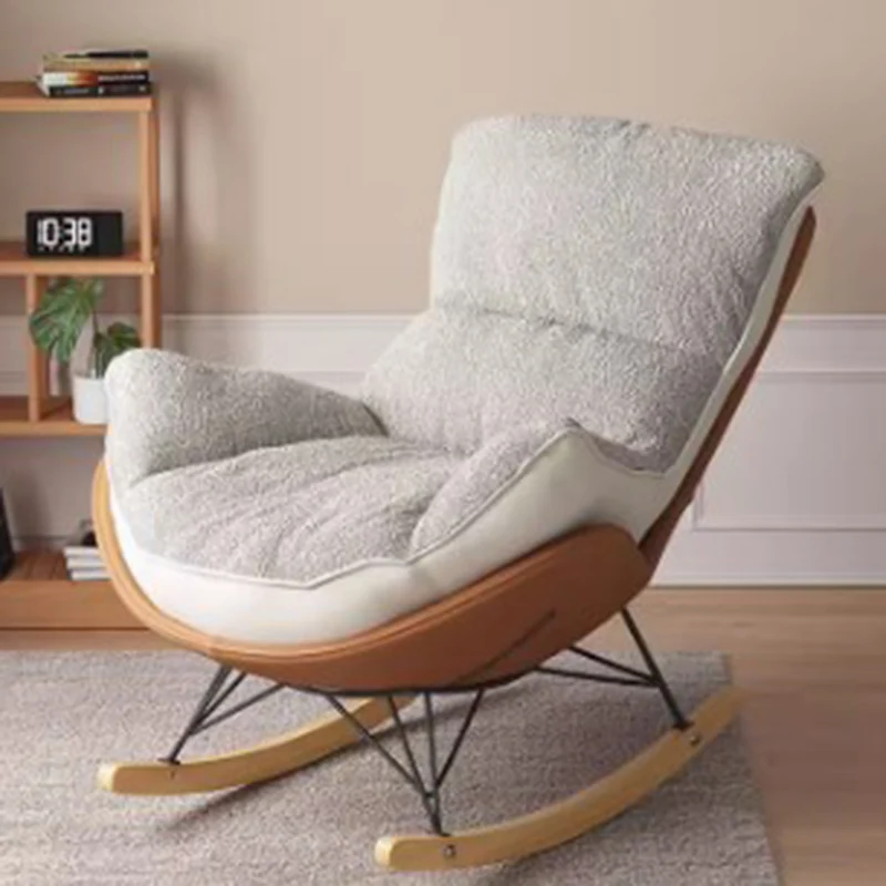 Normal Adults Support Chair Armrest Cheap Relax Lazy Nordic Recliner Chairs Rocking Puffs Single Woonkamer Stoelen Furniture