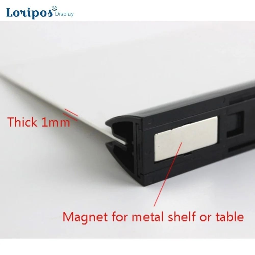 Plexiglass Holder Magnetic Slot Base Plexiglass Stand with Label Clips Fasten Acrylic Panels Plexiglass Sheets