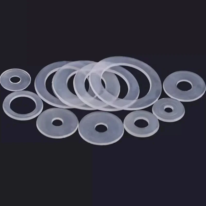 PE Plastic Nylon Transparent Insulating Soft Plain Gasket Pad Ring Spacer Flat Washer M2 M3 M3.5 M4 M5 M5.8 M6 M8 M10 M12~M22