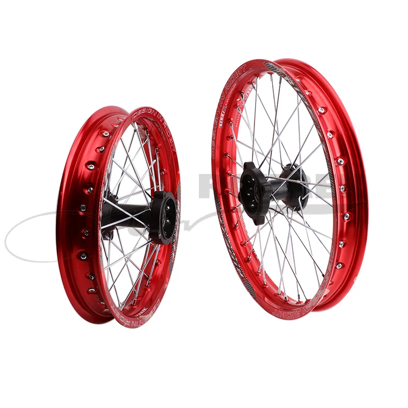 

12mm 15mm Front 1.40x14" inch Rear 1.85x12" Alloy Wheel Rim For KAYO HR-160cc TY150CC Dirt Bike Pit bike 12 14 wheel