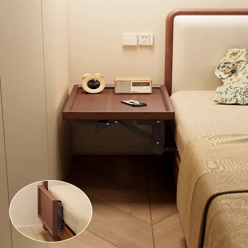 Narrow Rolling Storage Cart Foldable Side Table Slim Gap Organizer for Bedroom Living Room Mobile Shelf Unit