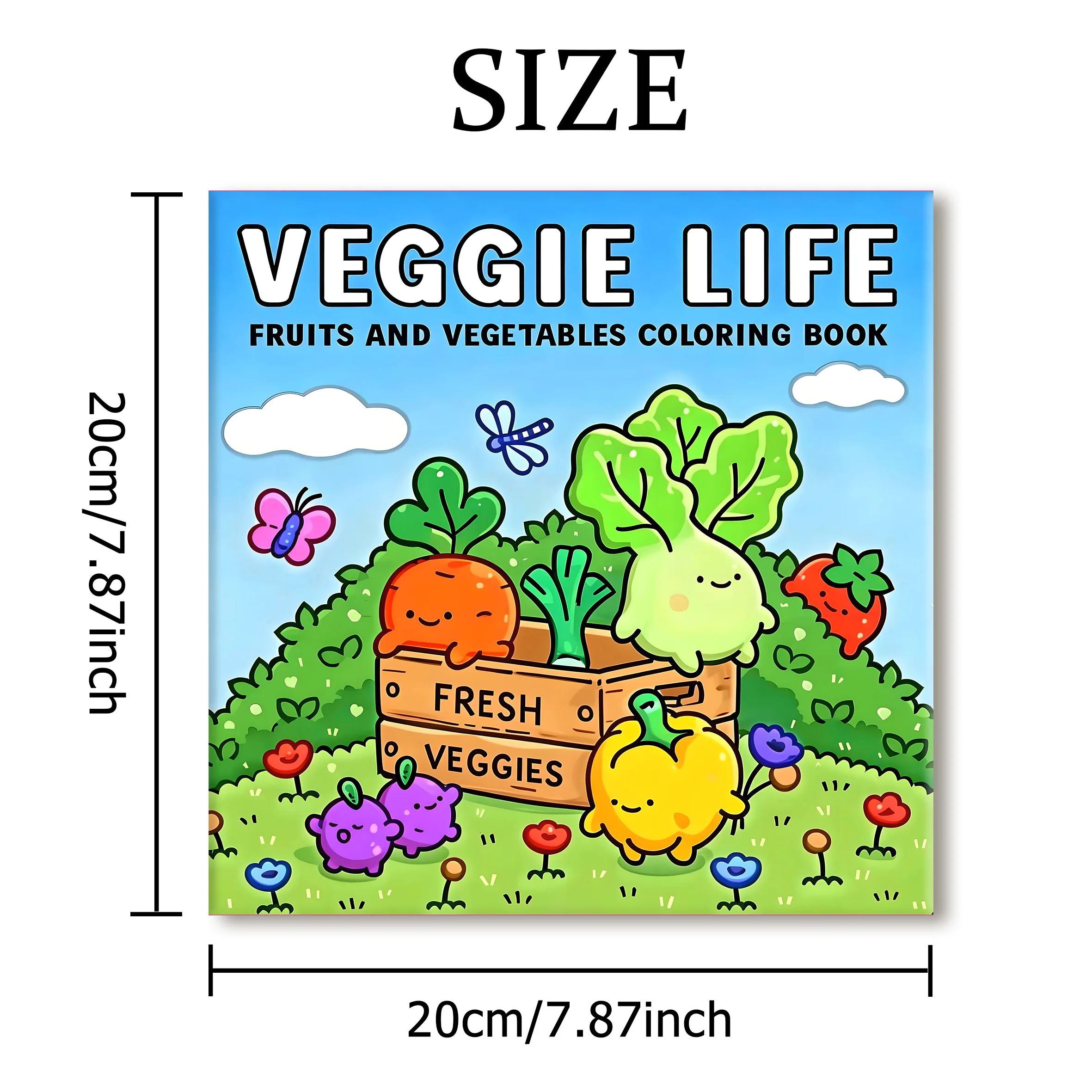 VEGGIE LIFE Bold-easy Patterns Coloring Book for Adults Cute Drawing Book Perfect Gift for Party and Birthday image 2
