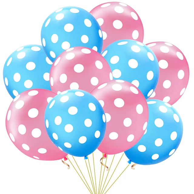 20pcs Polka Dot Balloons Globes 12Inch Pink Blue Latex Polka Dot Balloon Multicolor Wedding Birthday Party Festival Decoration