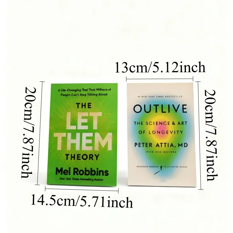 《Outlive》+ 《The Let Them Theory》إطار احترافي طويل العمر مع نظرية Let Them وتصميم صحي متوازن كتاب جيد #6