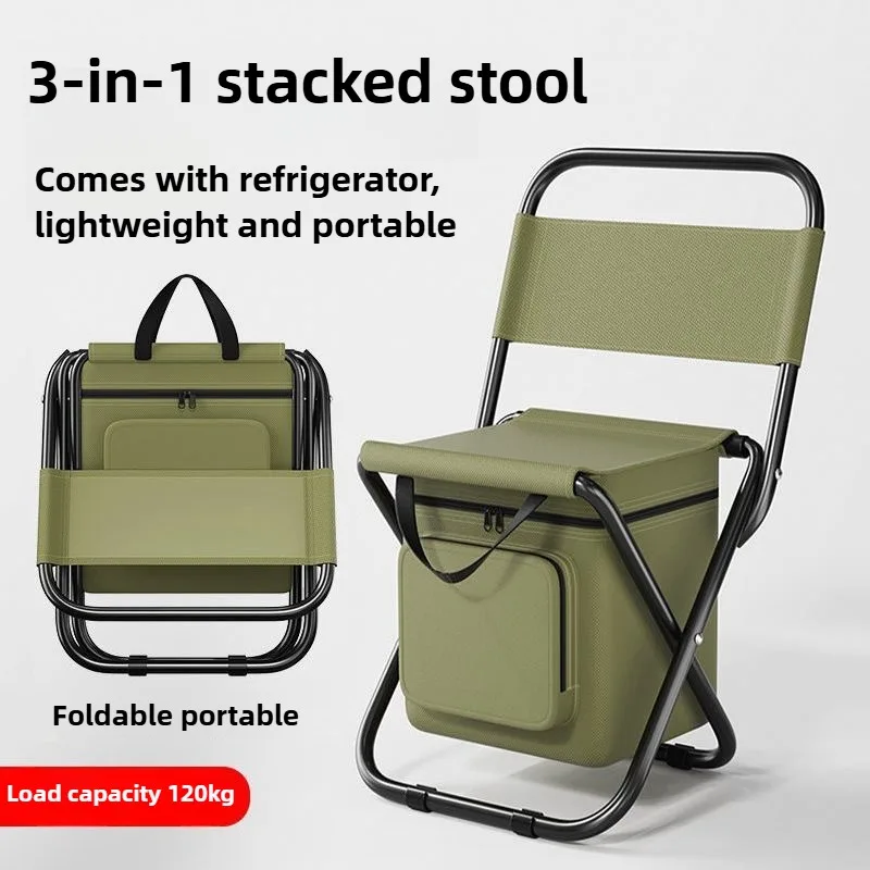

Portable outdoor folding chair three-in-one leisure chair outdoor camouflage pony camping fishing chair