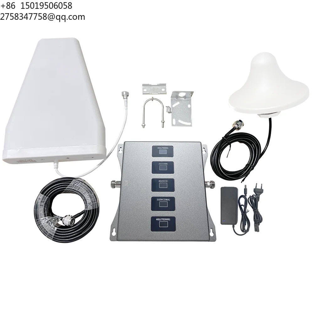 5 Band Cellular GSM LTE 800 900 1800 2100 2600MHz 3G 4G 5G Mobile Signal Repeater/Amplifier