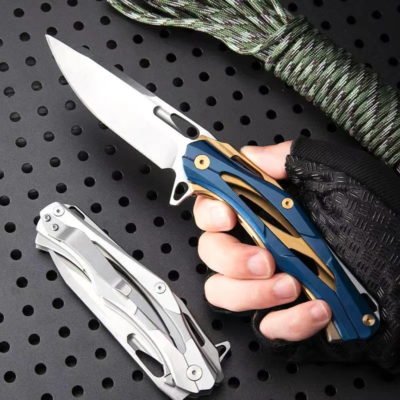 Optimus Prime All Steel Heavy Duty D2 Folding Knife High Hardness Sharp Knife Emergency Rescue Slicing knife Fruit knife