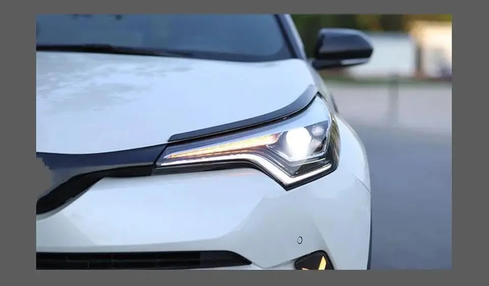 JC Car Day Running Light LED Xenon Bulb Front Headlights for  c-hr 2018-2021