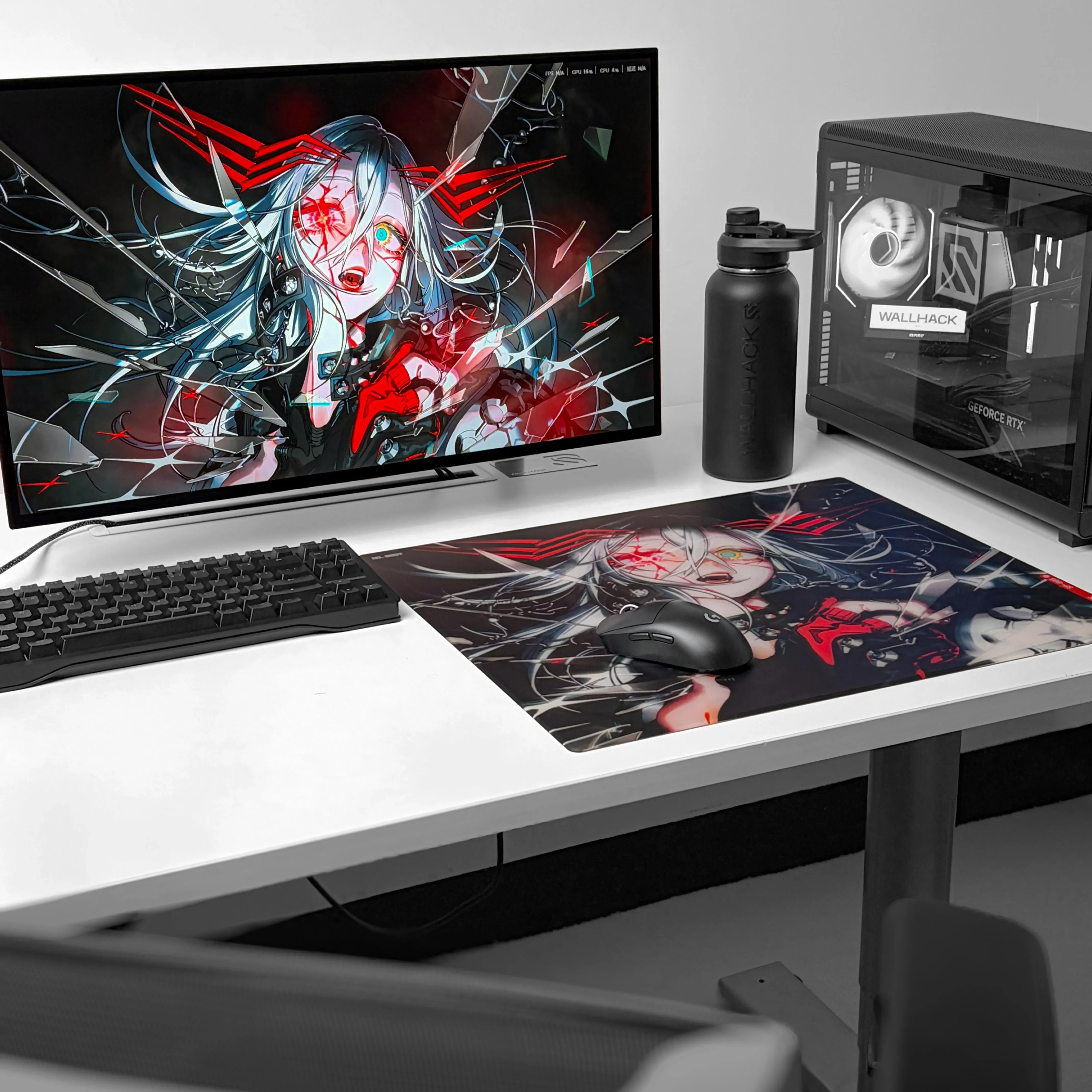 PANPAD WALLHACK SP005 CARNAGE SORA glass pads e-sports FPS tempered glass mouse pad (copy）