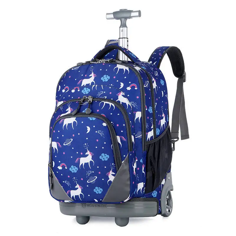 Weishengda Dual-Use Backpack With Pull Rod For Primary And Secondary Schools, Spine Protection, Weight Reduction, Large