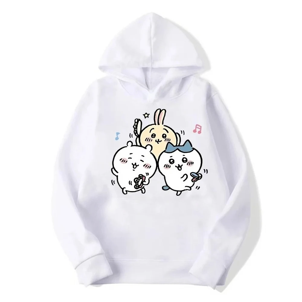 

Милая игрушка Chiikawa с принтом, повседневный модный топ, детская осенне-зимняя повседневная удобная толстовка с капюшоном