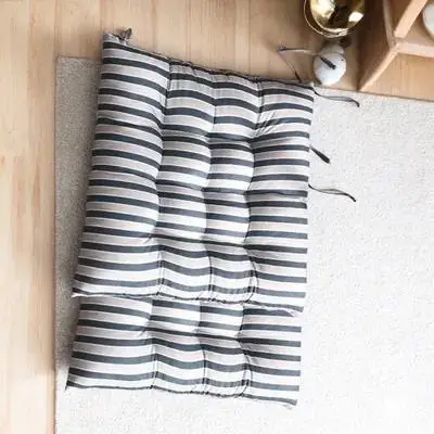 

2pcs Striped Pattern Thick Seat Home Office Chair Cushion Cute Fashionable Comfortable Warm Cushion For Family Friends