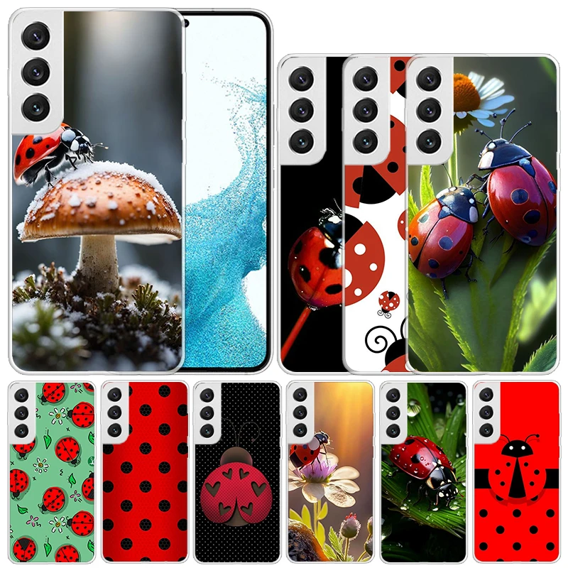 Insect Seven-Star ladybug Soft Cover for Samsung Galaxy S24 S23 S22 S21 Ultra Print Phone Case S20 FE S10 Plus S10E S9 S8 + Coqu