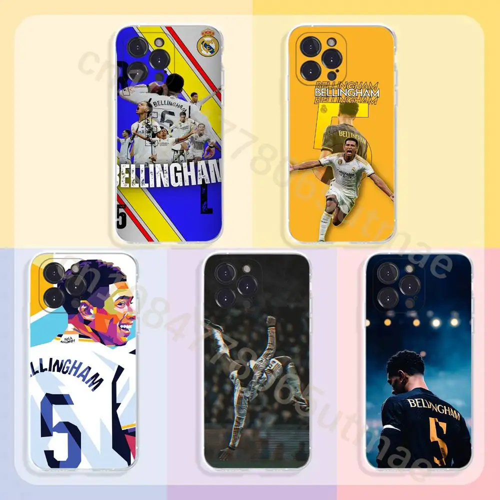 

J-Jude 5 Bellingham Phone Case For iPhone11,12,13,14,15,16,17,Plus,Pro,Max,Plus,Transparent Cover