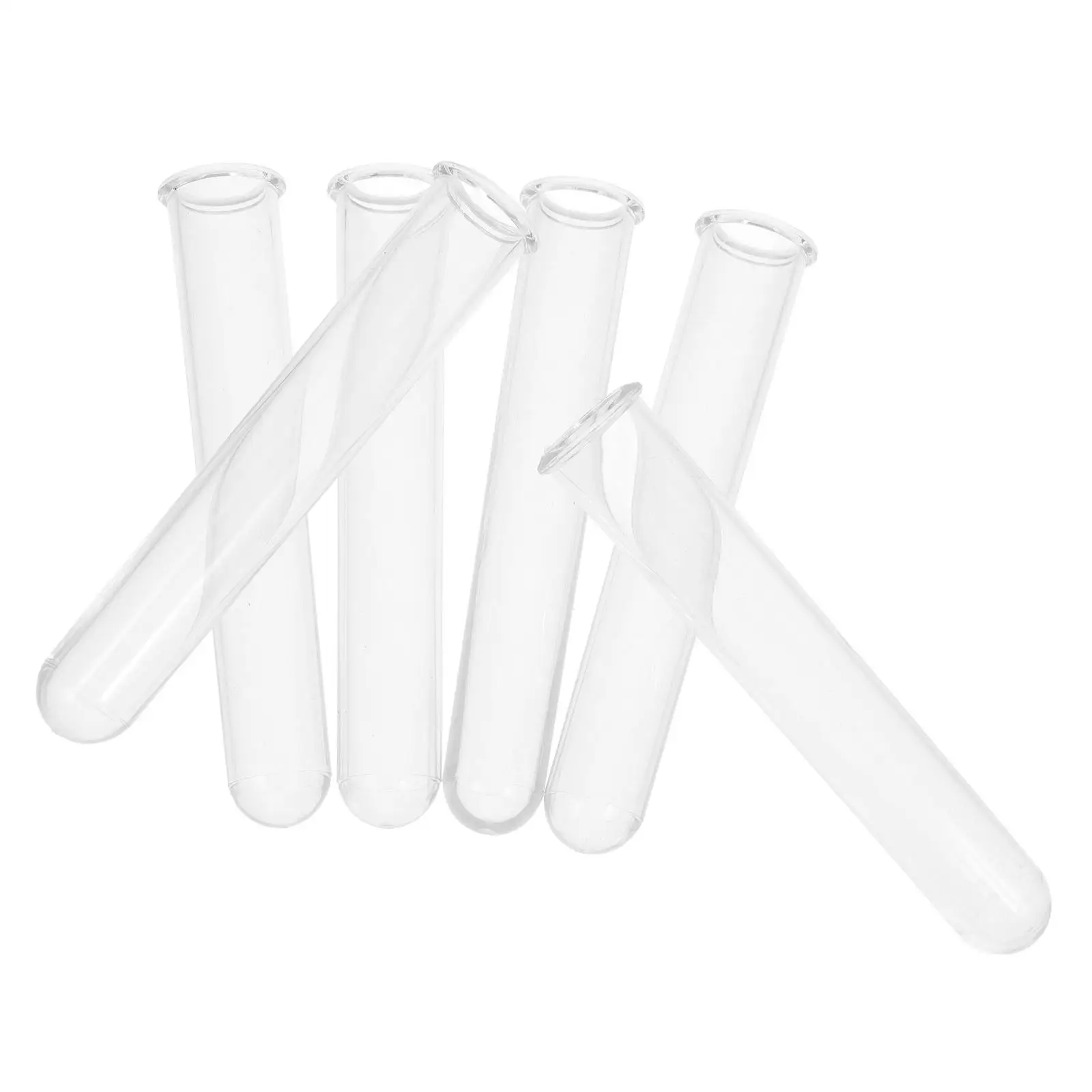 

6 Pcs Flower Vase Test Tubes Propagation Jars Transparent Plastic Desktop Plant Plastic Flower Tubes Decor Arrangement
