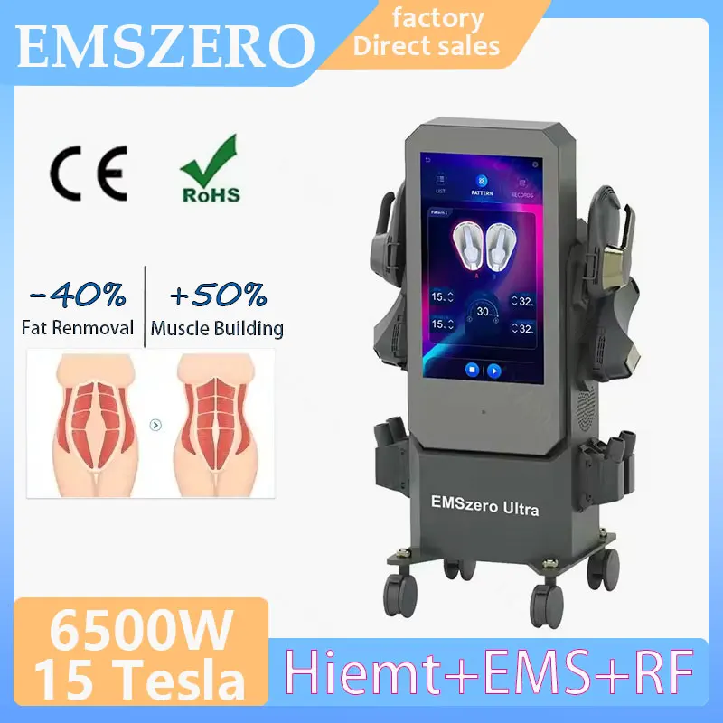 15 Tesla EMSZERO RF Technology Weight Loss 6500W 200Hz EMS Muscle Training Machine EMS Body Shaping and Beauty Device