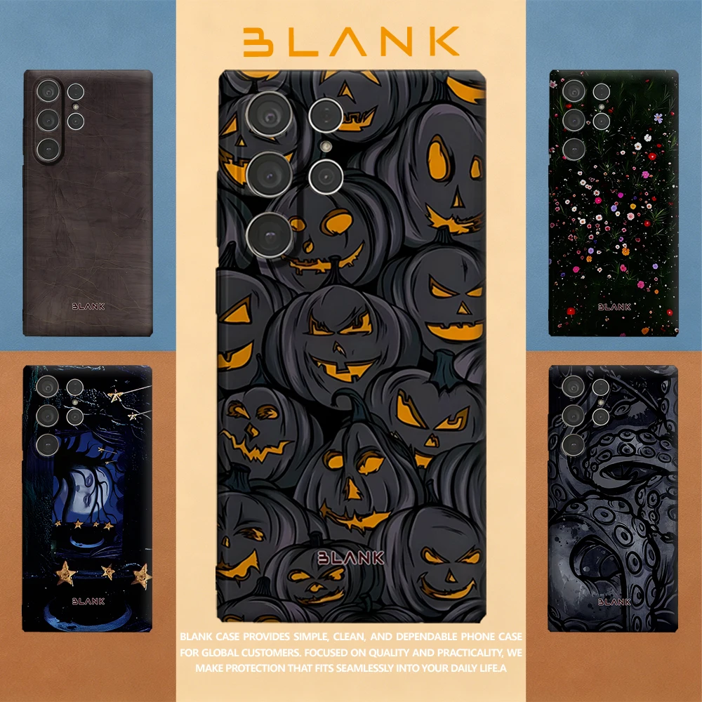 Dark Jack-o'-Lanterns For Samsung Galaxy S26 S25 S24 A56 A36 Phone Case Protection Cover for Women Girl Blank