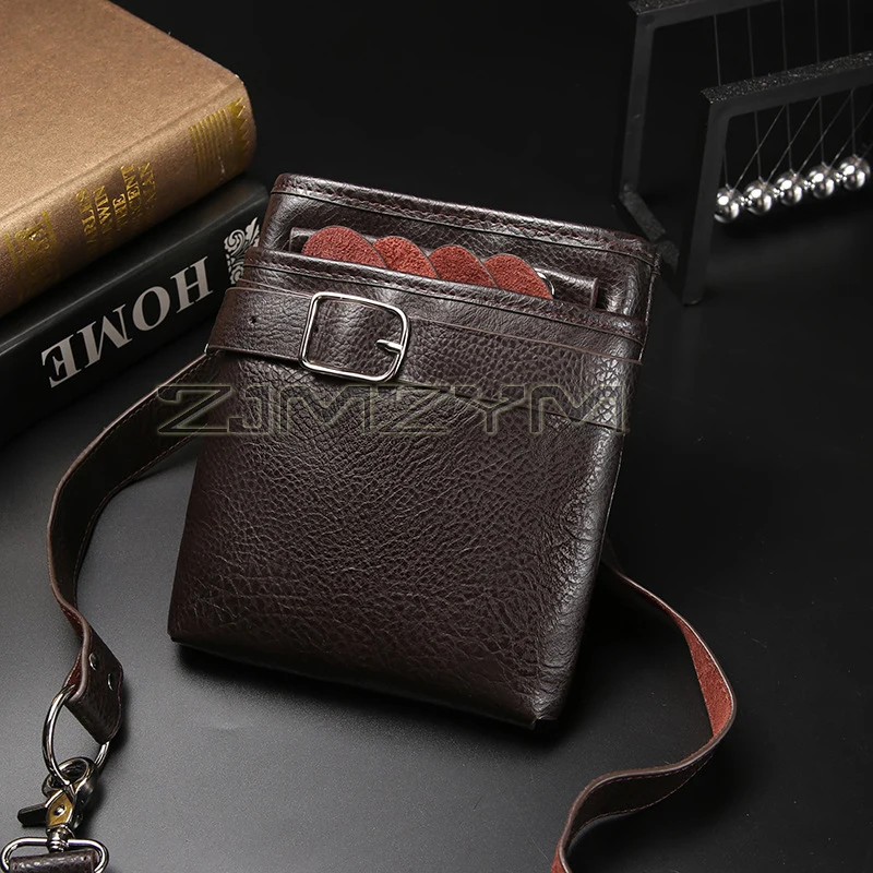 Сумка для ножниц из воловьей кожи, профессиональная сумка для парикмахерских ножниц с плечевым ремнем, заколка для волос, держатель для расчески, поясная сумка для парикмахера