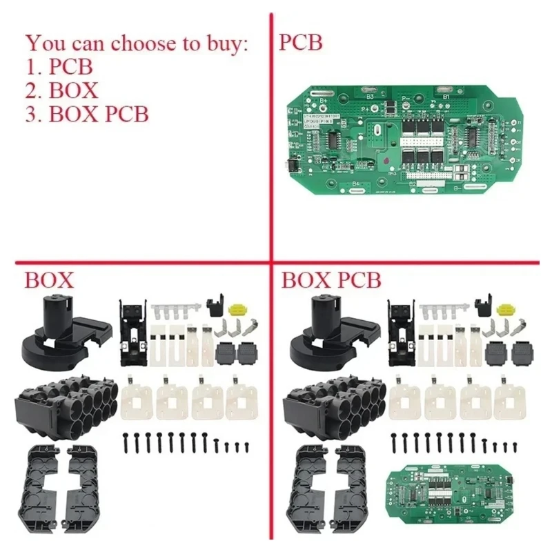 DIY Battery Housing Case Set for 18V P103 P108B P102、P103、P104、P105、P106、P107 Models Holds for 10x18650 Battery(Not