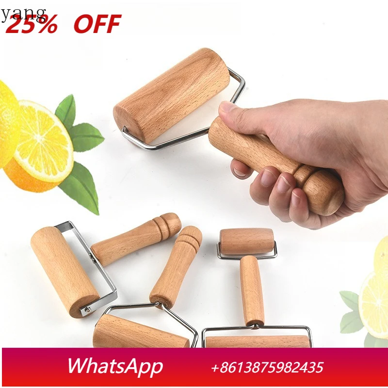 

LMM Double Head Stainless Steel Roller Pin Wooden Flour Stick, Kitchen Rolling Pin